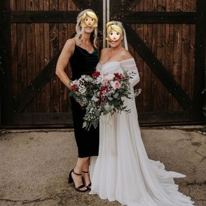 Jenny Yoo Emerald Velvet Dress